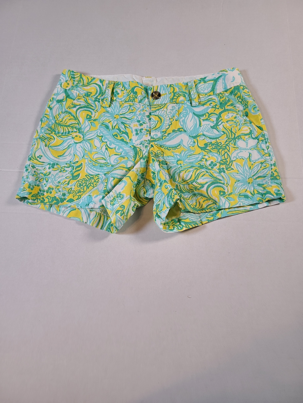 Lilly Pulizter Women's Tropical Palm Callahan Shorts Hawaii Aloha Beach Size 2 - Picture 12 of 13